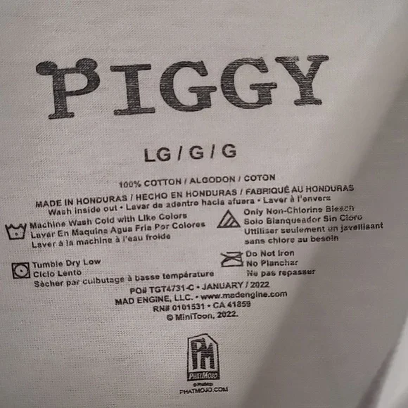 New with tags! Roblox Piggy Has Awoken kids Large Tshirt - Picture 2 of 3